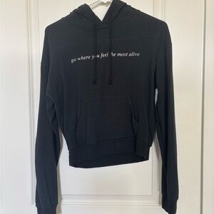 PacSun Black Hoodie with Motivational Text